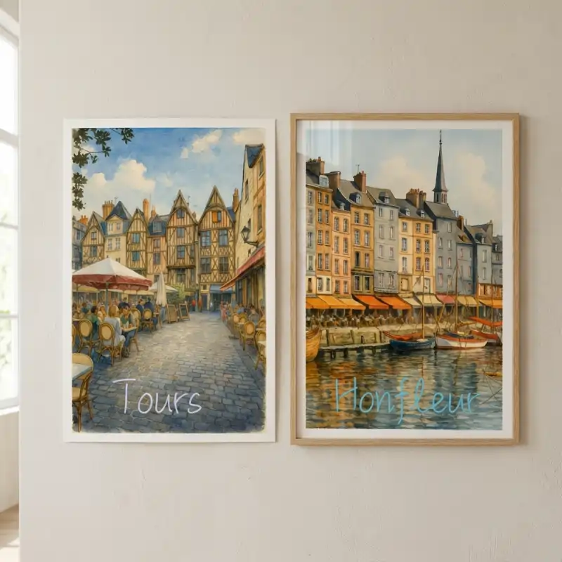 Affiches décoratives personnalisées de style BD, manga ou aquarelle - vue 2