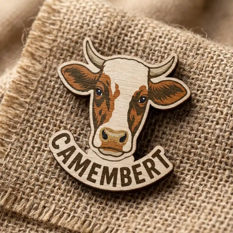 Badges personnalisés sur mesure en acrylique, bois ou miroir