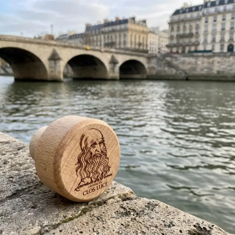 Bouchon bois personnalisé - vue 2