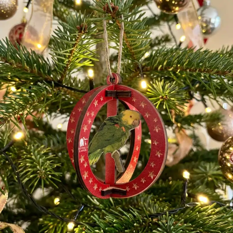 Boule pivotante Noël en bois avec centre pivotant à 360° - vue 2