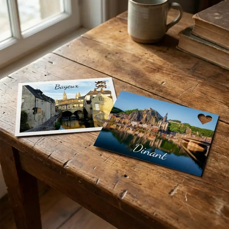 Cartes postales ajourées avec découpe