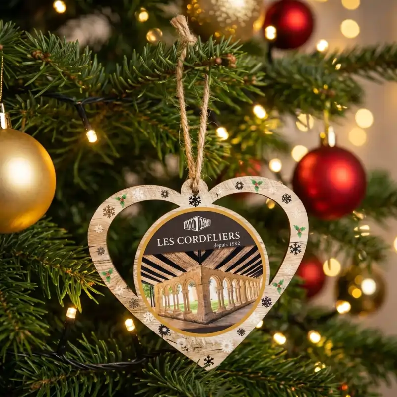 Suspension classique en bois - coeur