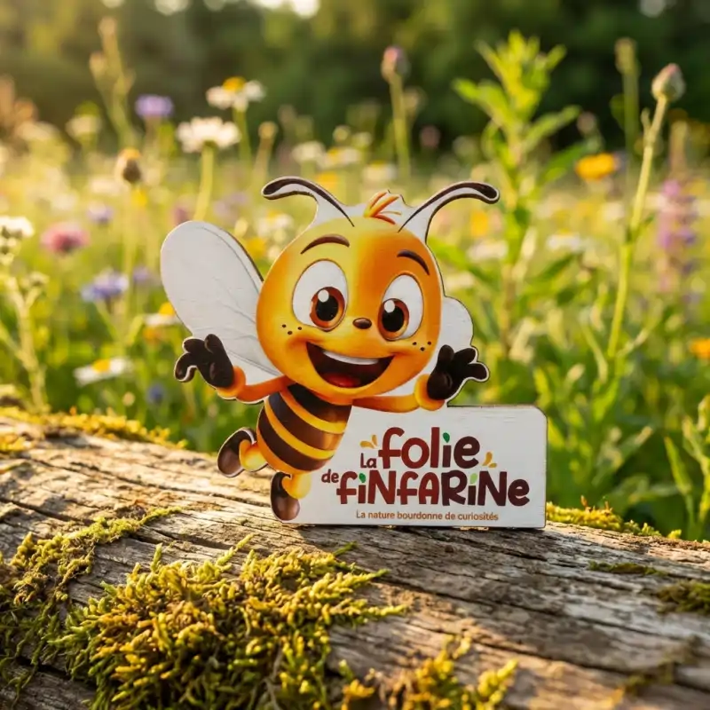Magnet bois abeille