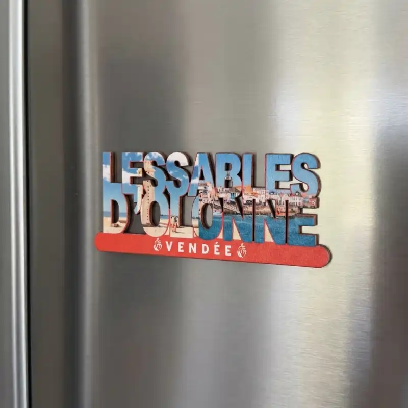 Magnet bois vitrail Les Sables d'Olonne