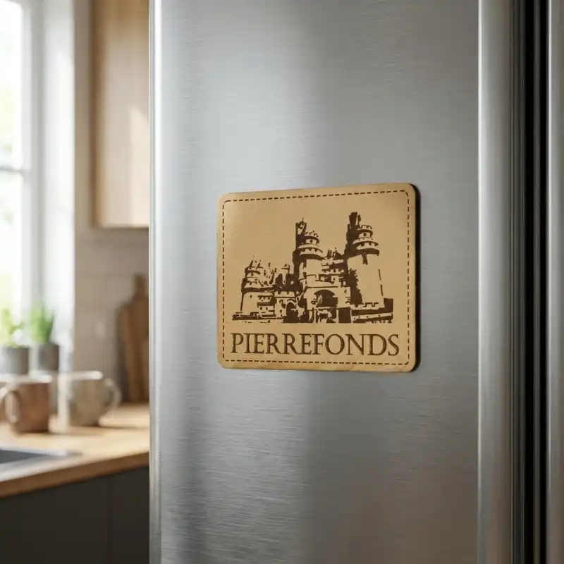 Magnets en cuir naturel personnalisés - vue 2