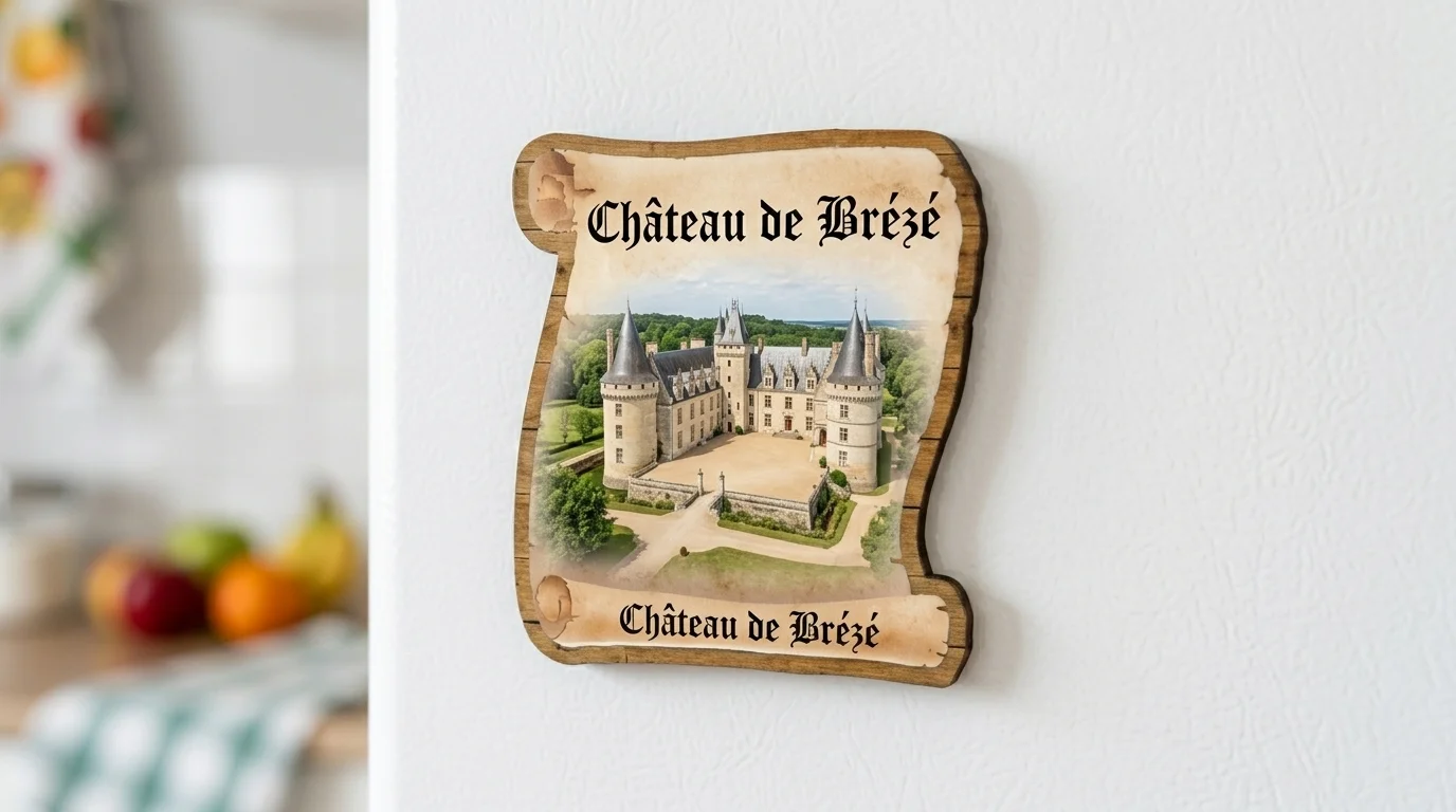 Magnet bois standard parchemin personnalisé
