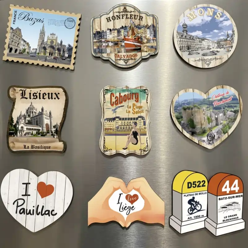 Magnet bois découpé, souvenir best-seller