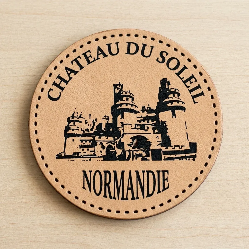 Magnet cuir naturel, souvenir à prix d'ancrage