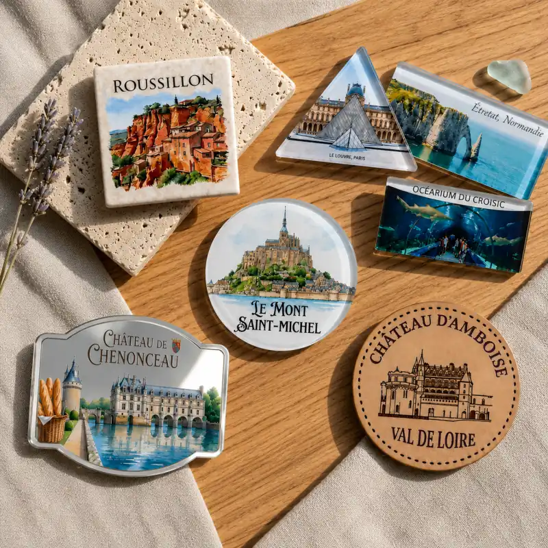 Série courte d'objets personnalisés fabriqués en Anjou, plusieurs matières