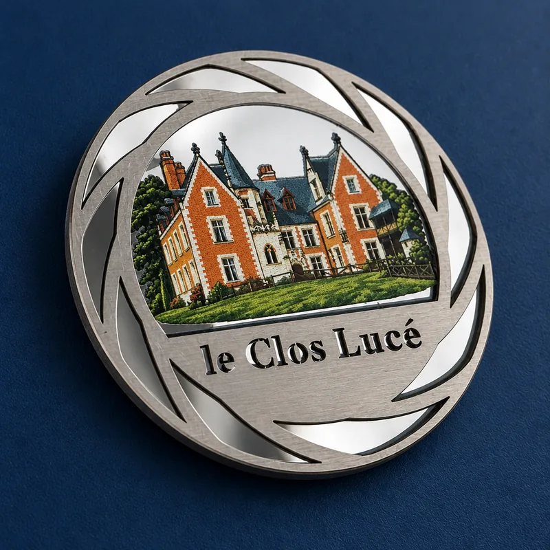 Magnet métal relief miroir clos luce shooting 20261022b personnalisé