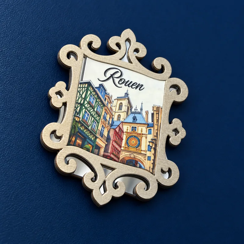 Magnet métal relief miroir rouen shooting 20261022b personnalisé