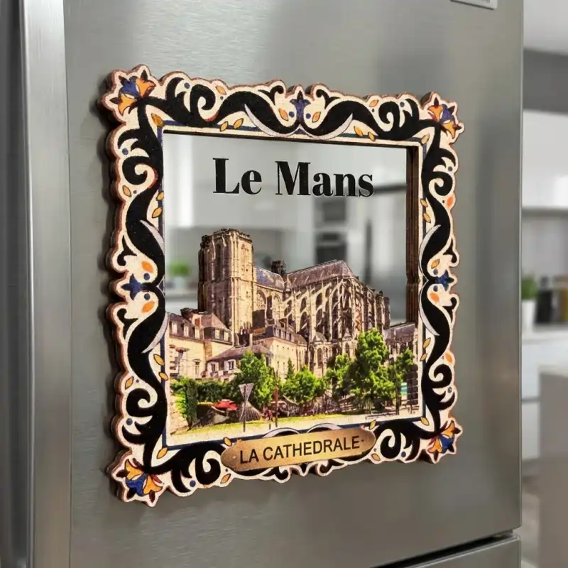 Magnet miroir 3D relief, effet présentoir en vitrine