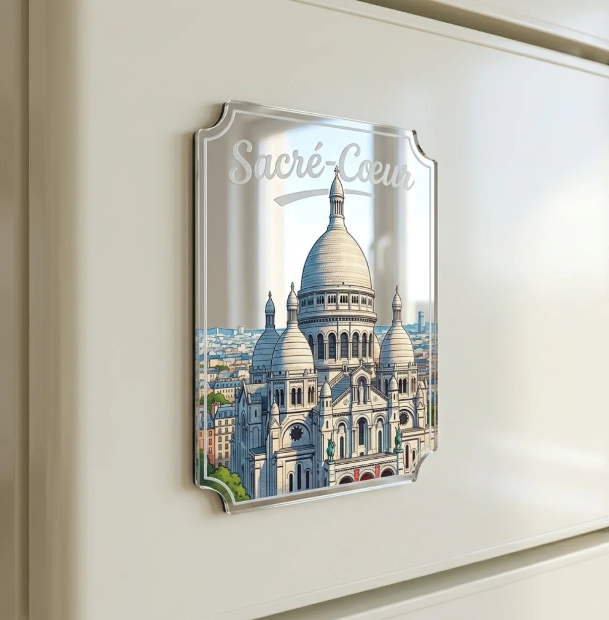 Magnet miroir pancarte personnalisé