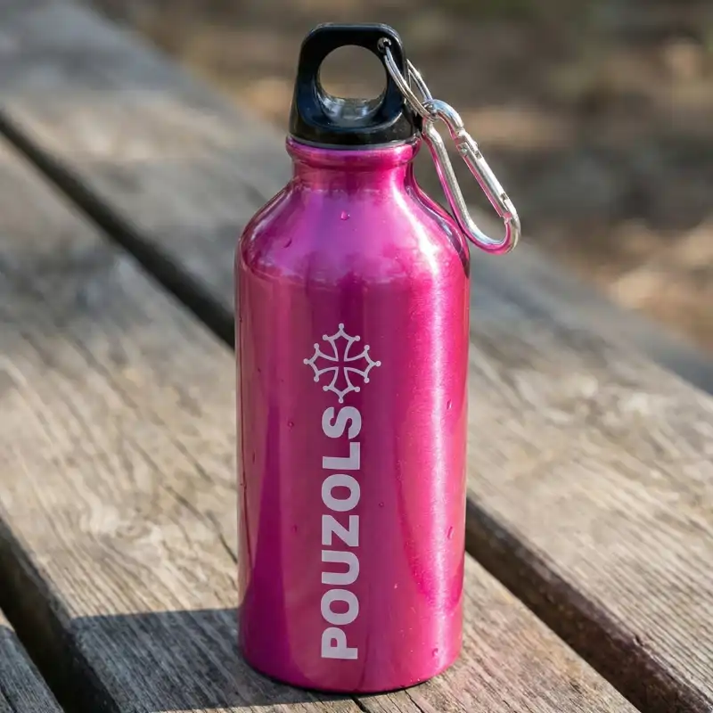 Gourde en aluminium réutilisable personnalisée en impression couleur