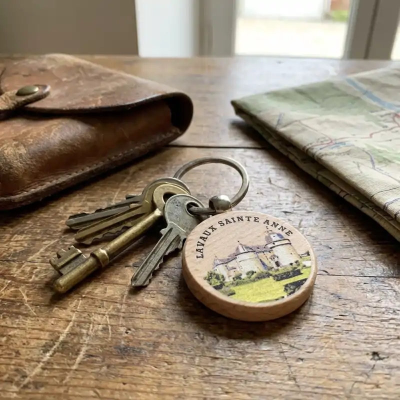 Porte-clés en bois de hêtre personnalisables