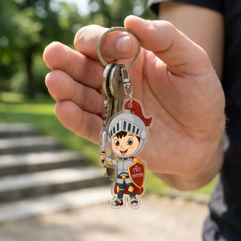 Porte-clés en acrylique transparent - vue 2