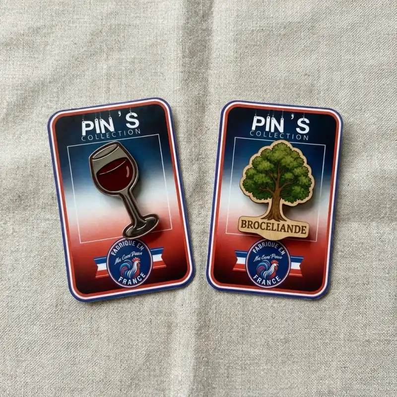 Pin's bois et miroir personnalisé - vue 3