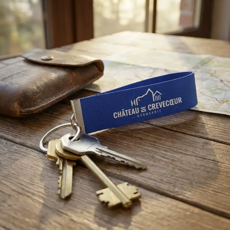 Porte-clés lanière tour de cou personnalisée pour événements et salons