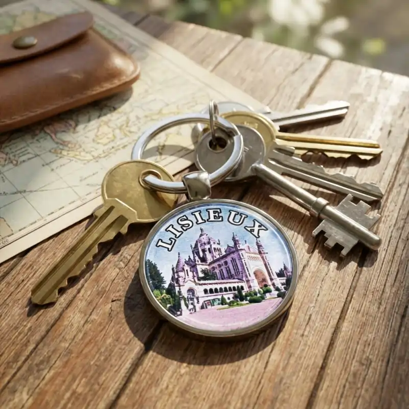Porte-clés métal personnalisé avec insert imprimé