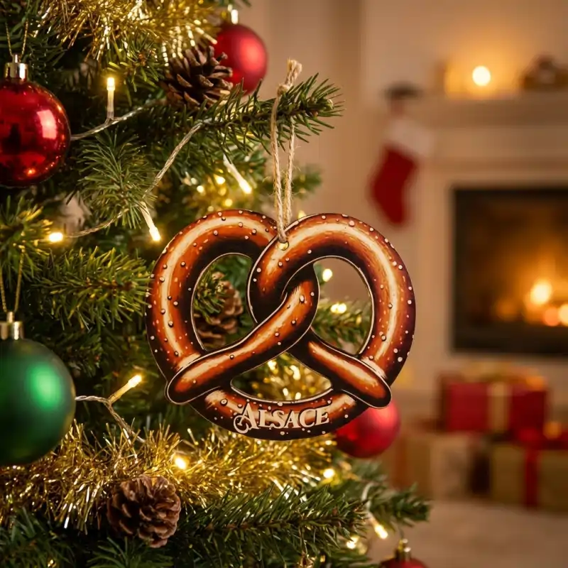 Boule de Noël en bois sur mesure, découpée à la forme