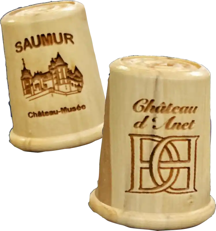 Dés à coudre en bois de buis gravés au laser