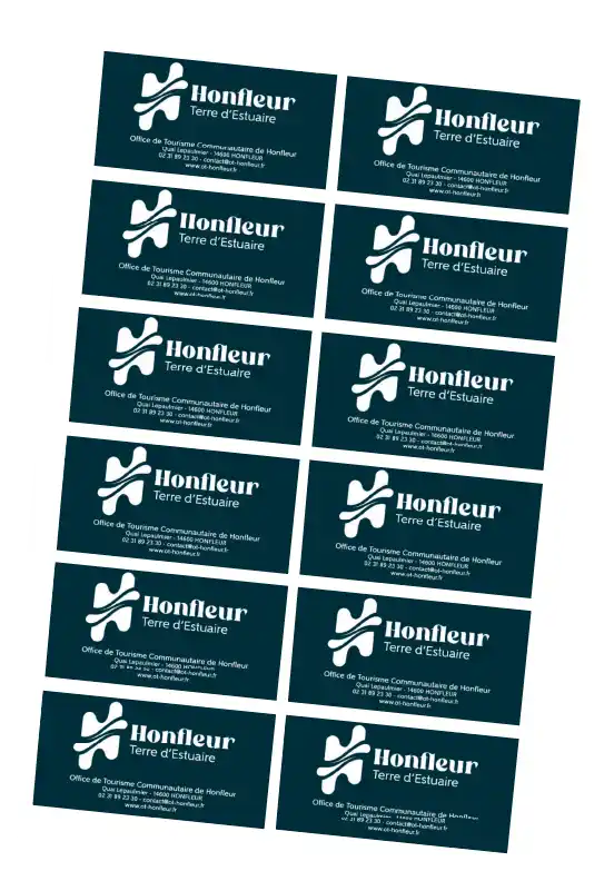 Planches d'étiquettes personnalisées sur vinyle