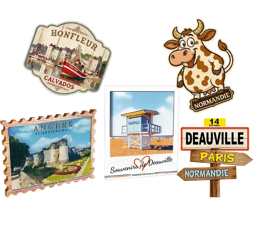 Assortiment de magnets en bois personnalisés