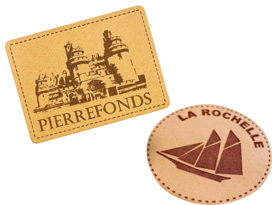 Magnets en cuir naturel personnalisés