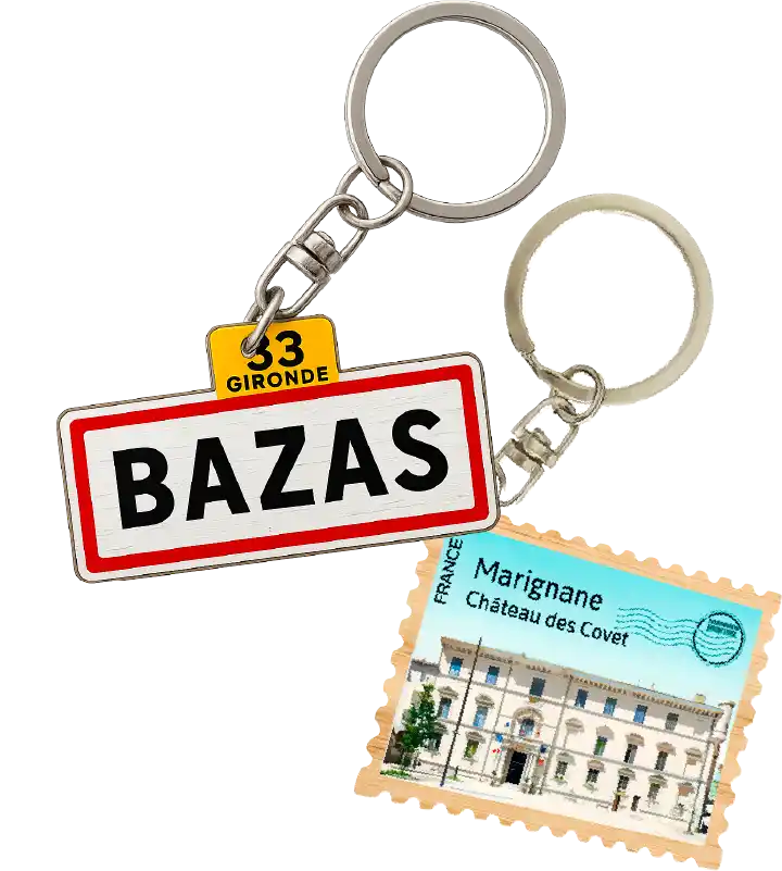 Porte-clés en bois découpés sur mesure