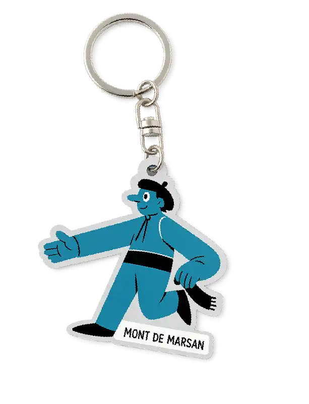 Porte-clés en acrylique transparent découpé sur mesure