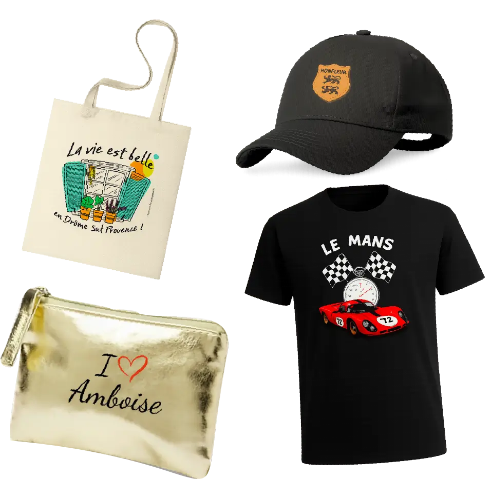 Textile personnalisé — t-shirts, tote bags, casquettes, tabliers